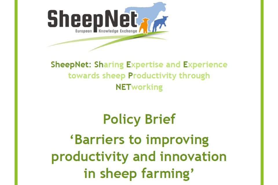 Resumen Políticas – Barreras para mejorar productividad e innovación en ganadería ovina